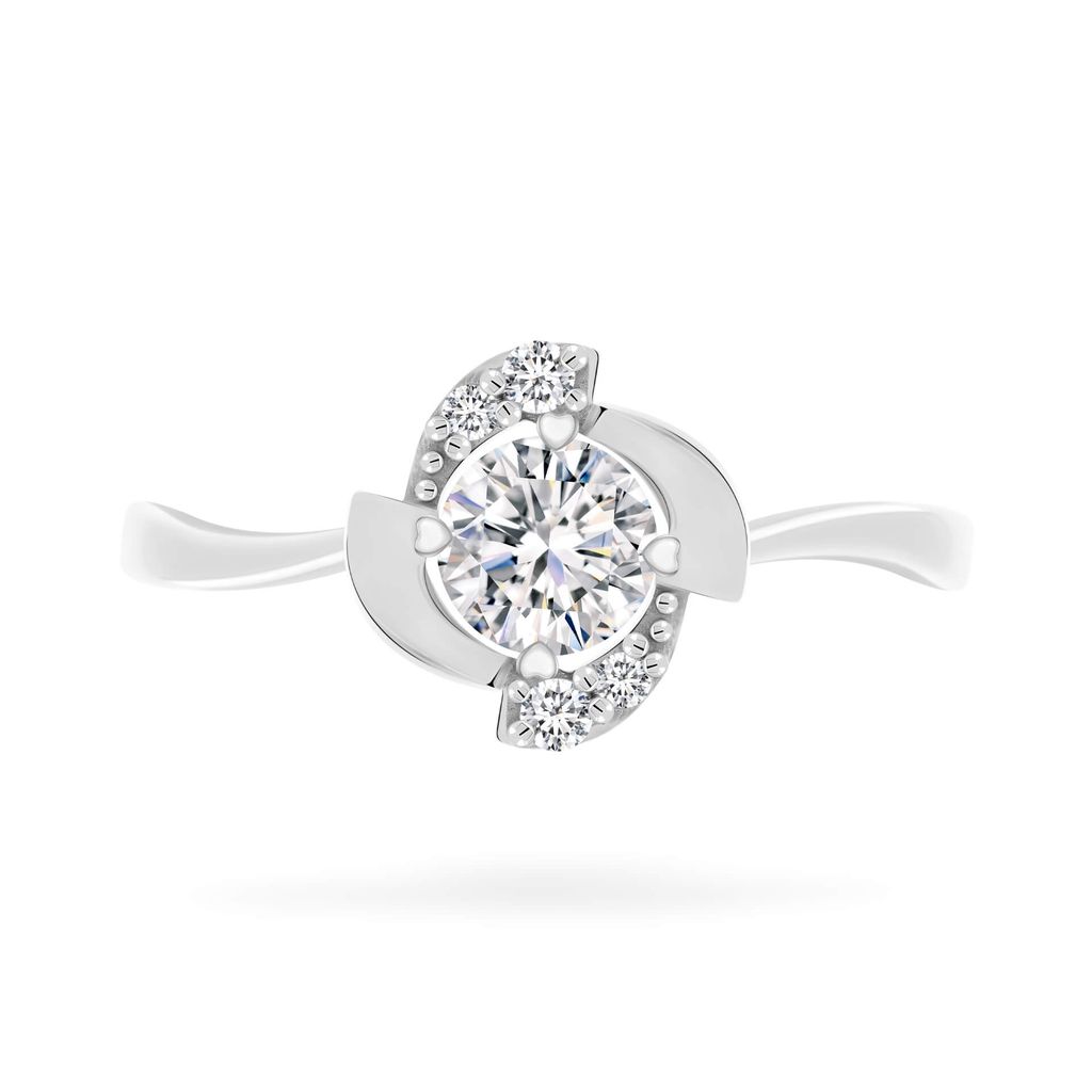 Nhẫn vàng trắng 18K gắn đá CZ DOJI AFRM300474D2CZ1 