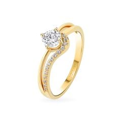 Nhẫn vàng vàng 18K gắn đá CZ DOJI AFRM300492D1CZ1