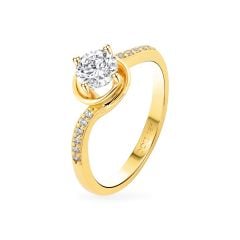 Nhẫn vàng vàng 18K gắn đá CZ DOJI AFRM300496D1CZ1