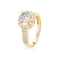 Nhẫn vàng vàng 18K gắn đá CZ DOJI AFRM400006D1CZ1