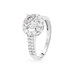 Nhẫn vàng trắng 18K gắn đá CZ DOJI AFRM400006D2CZ1