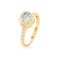 Nhẫn vàng vàng 18K gắn đá CZ DOJI AFRM400014D1CZ1