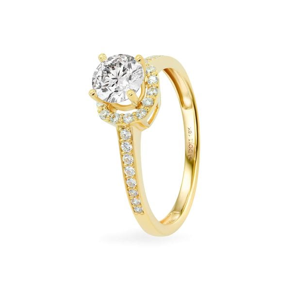 Nhẫn vàng vàng 18K gắn đá CZ DOJI AFRM400025D1CZ1
