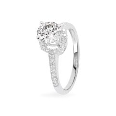 Nhẫn vàng trắng 18K gắn đá CZ DOJI AFRM400025D2CZ1