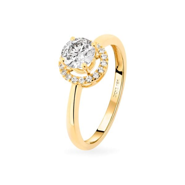 Nhẫn vàng vàng 18K gắn đá CZ DOJI AFRM400055D1CZ1