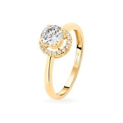 Nhẫn vàng vàng 18K gắn đá CZ DOJI AFRM400055D1CZ1