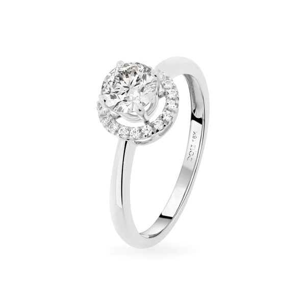 Nhẫn vàng trắng 18K gắn đá CZ DOJI AFRM400055D2CZ1