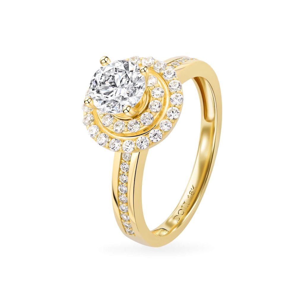 Nhẫn vàng vàng 18K gắn đá CZ DOJI AFRM400092D1CZ1 