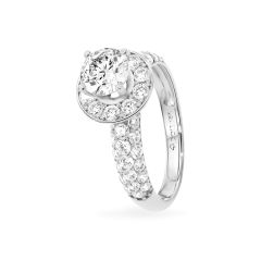 Nhẫn vàng trắng 18K gắn đá CZ DOJI AFRM400117D2CZ1