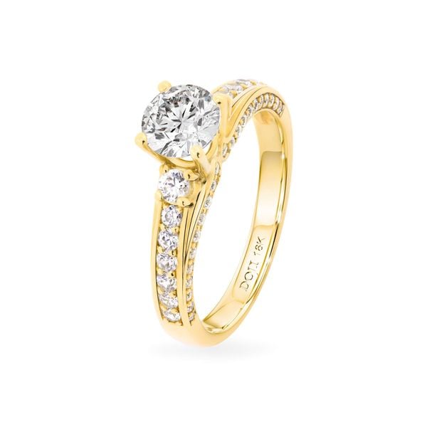 Nhẫn vàng vàng 18K gắn đá CZ DOJI AFRM400144D1CZ1