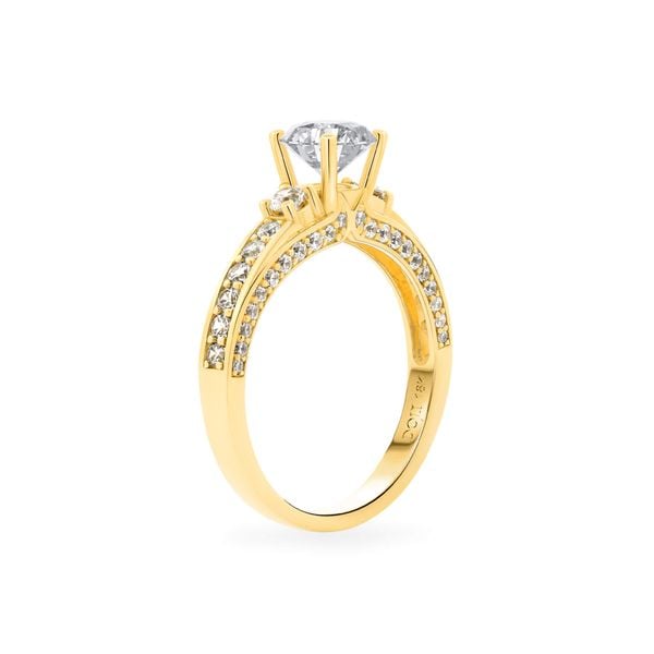 Nhẫn vàng vàng 18K gắn đá CZ DOJI AFRM400144D1CZ1