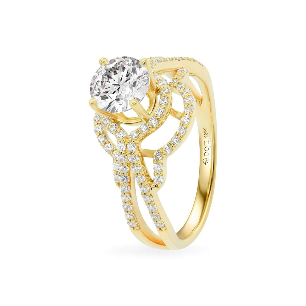 Nhẫn vàng vàng 18K gắn đá CZ DOJI AFRM400156D1CZ1 