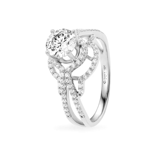 Nhẫn vàng trắng 18K gắn đá CZ DOJI AFRM400156D2CZ1