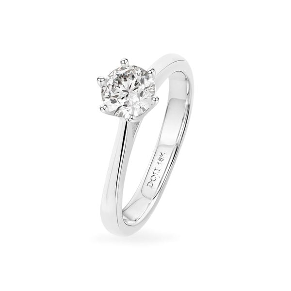 Nhẫn vàng trắng 18K gắn đá CZ DOJI AFRM400170D2CZ1