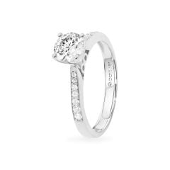 Nhẫn vàng trắng 18K gắn đá CZ DOJI AFRM400181D2CZ1