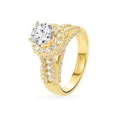 Nhẫn vàng vàng 18K gắn đá CZ DOJI AFRM400297D1CZ1