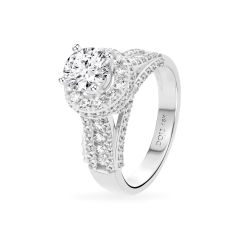 Nhẫn vàng trắng 18K gắn đá CZ DOJI AFRM400297D2CZ1