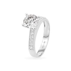 Nhẫn vàng trắng 18K gắn đá CZ DOJI AFRM400383D2CZ1