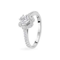 Nhẫn vàng trắng 18K gắn đá CZ DOJI AFRM400414D2CZ1