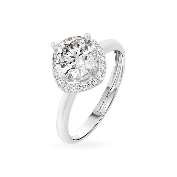 Nhẫn vàng trắng 18K gắn đá CZ DOJI AFRM500007D2CZ1