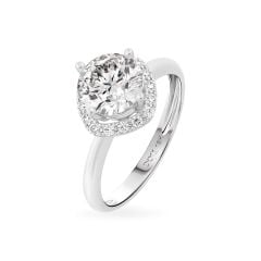 Nhẫn vàng trắng 18K gắn đá CZ DOJI AFRM500007D2CZ1