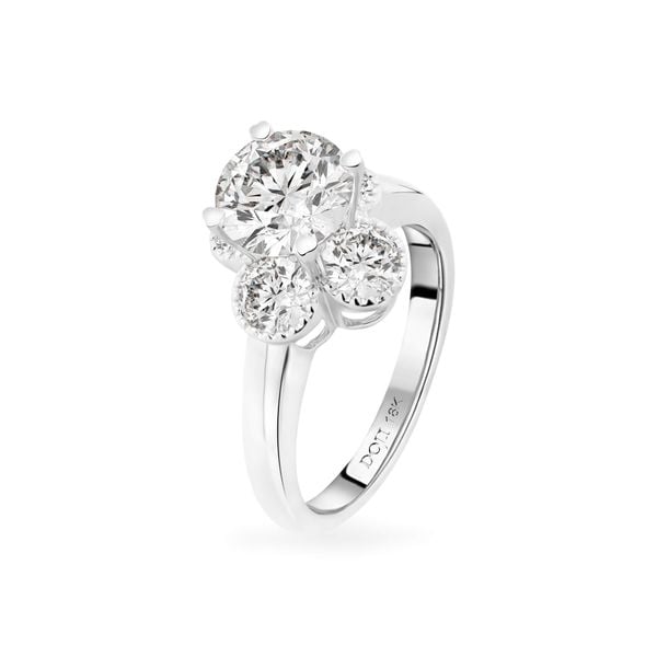 Nhẫn vàng trắng 18K gắn đá CZ DOJI AFRM500009D2CZ1