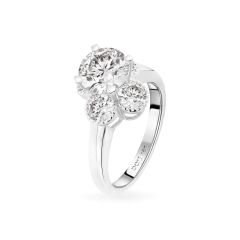 Nhẫn vàng trắng 18K gắn đá CZ DOJI AFRM500009D2CZ1