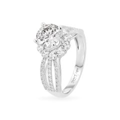 Nhẫn vàng trắng 18K gắn đá CZ DOJI AFRM500013D2CZ1