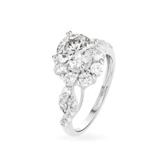 Nhẫn vàng trắng 18K gắn đá CZ DOJI AFRM500028D2CZ1