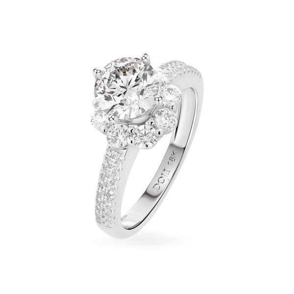 Nhẫn vàng trắng 18K gắn đá CZ DOJI AFRM500045D2CZ1