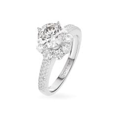 Nhẫn vàng trắng 18K gắn đá CZ DOJI AFRM500045D2CZ1