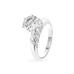 Nhẫn vàng trắng 18K gắn đá CZ DOJI AFRM500047D2CZ1