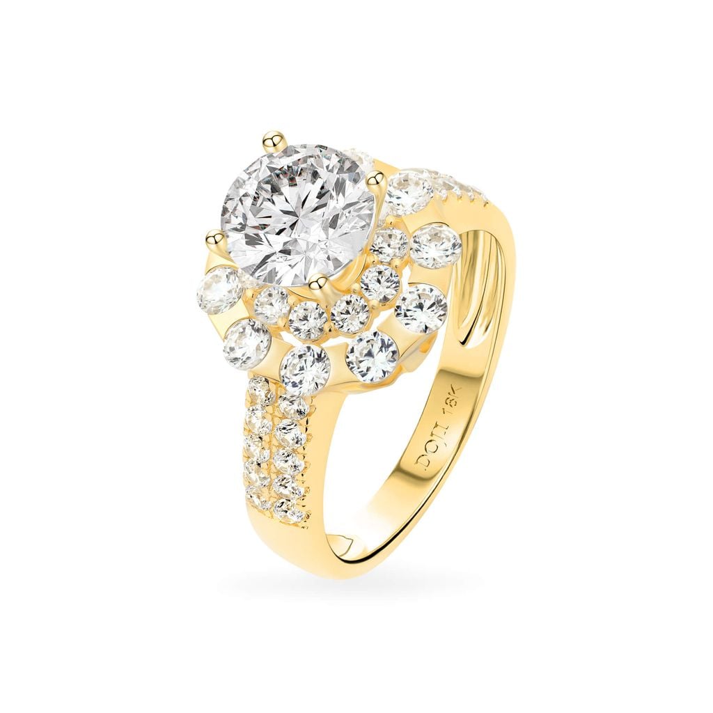 Nhẫn vàng vàng 18K gắn đá CZ DOJI AFRM500097D1CZ1 