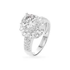 Nhẫn vàng trắng 18K gắn đá CZ DOJI AFRM500097D2CZ1