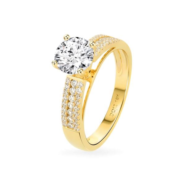Nhẫn vàng vàng 18K gắn đá CZ DOJI AFRM500102D1CZ1