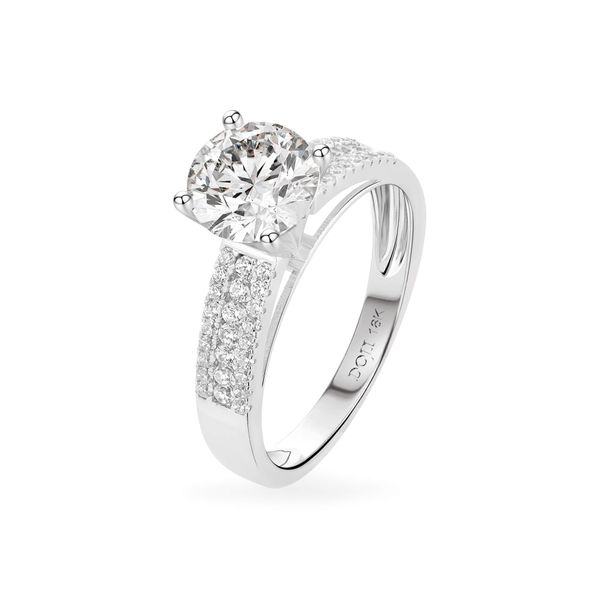 Nhẫn vàng trắng 18K gắn đá CZ DOJI AFRM500102D2CZ1