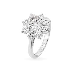 Nhẫn vàng trắng 18K gắn đá CZ DOJI AFRM500126D2CZ1