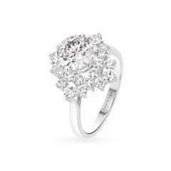 Nhẫn vàng trắng 18K gắn đá CZ DOJI AFRM500165D2CZ1