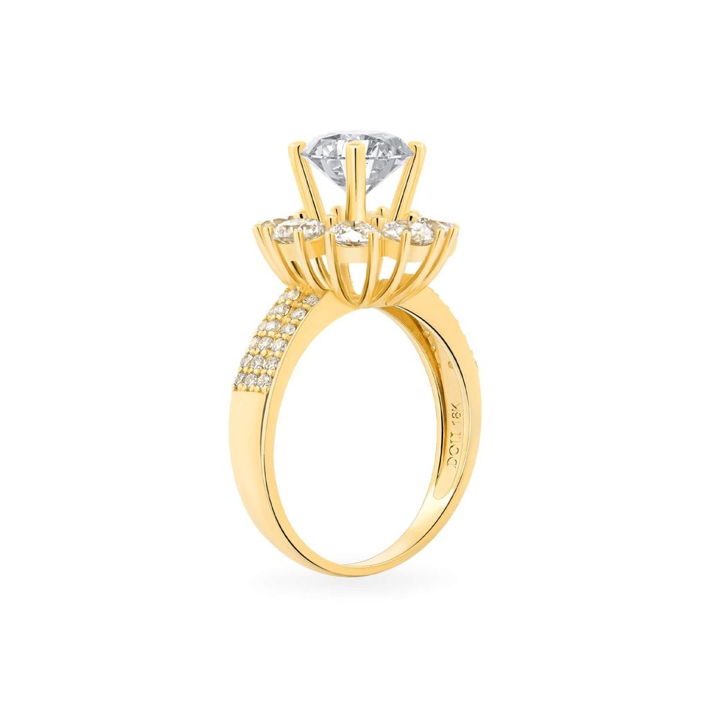 Nhẫn vàng vàng 18K gắn đá CZ DOJI AFRM500167D1CZ1 