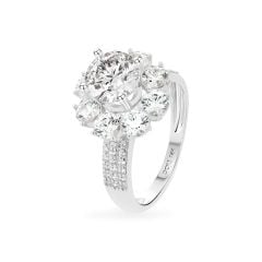 Nhẫn vàng trắng 18K gắn đá CZ DOJI AFRM500167D2CZ1