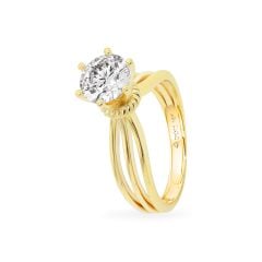 Nhẫn vàng vàng 18K gắn đá CZ DOJI AFRM500172D1CZ1