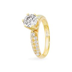 Nhẫn vàng vàng 18K gắn đá CZ DOJI AFRM500176D1CZ1