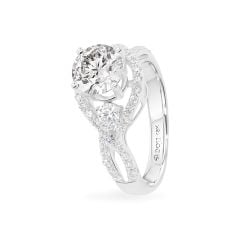 Nhẫn vàng trắng 18K gắn đá CZ DOJI AFRM500183D2CZ1