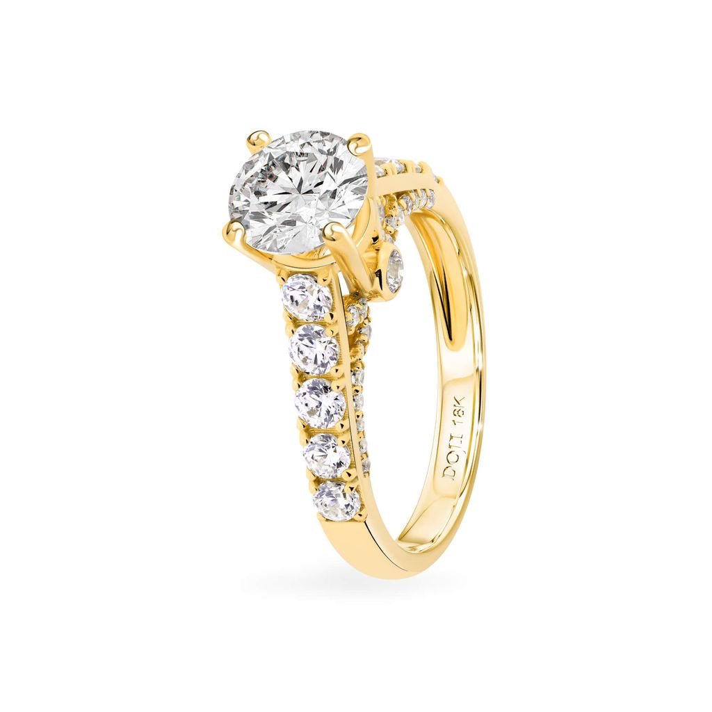 Nhẫn vàng vàng 18K gắn đá CZ DOJI AFRM500236D1CZ1 