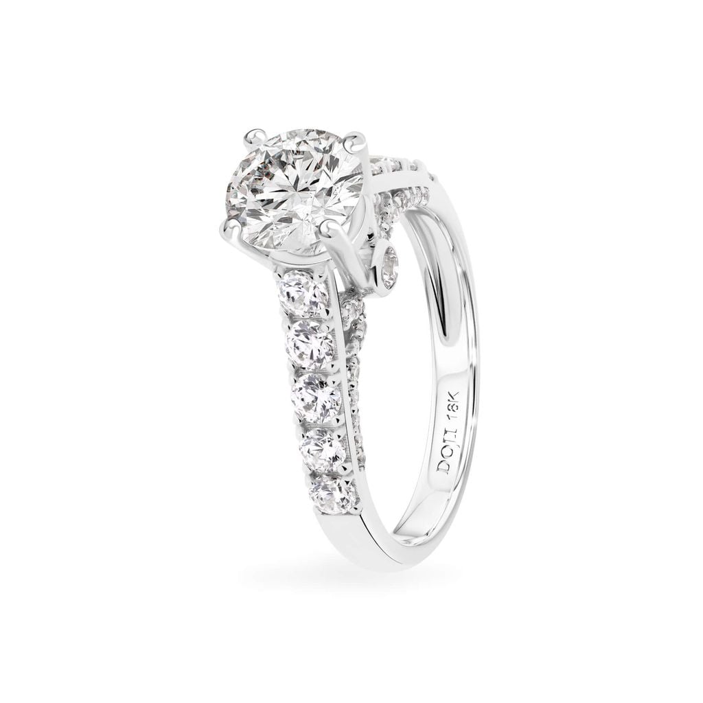 Nhẫn vàng trắng 18K gắn đá CZ DOJI AFRM500236D2CZ1 