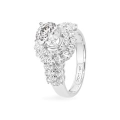 Nhẫn vàng trắng 18K gắn đá CZ DOJI AFRM500238D2CZ1