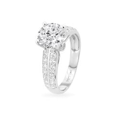 Nhẫn vàng trắng 18K gắn đá CZ DOJI AFRM600024D2CZ1