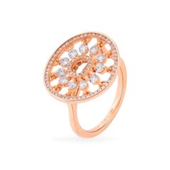 Nhẫn vàng hồng 18K gắn kim cương DOJI AFRR000020D3DA1