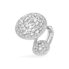 Nhẫn vàng trắng 18K gắn kim cương DOJI AFRR000049D2DA1