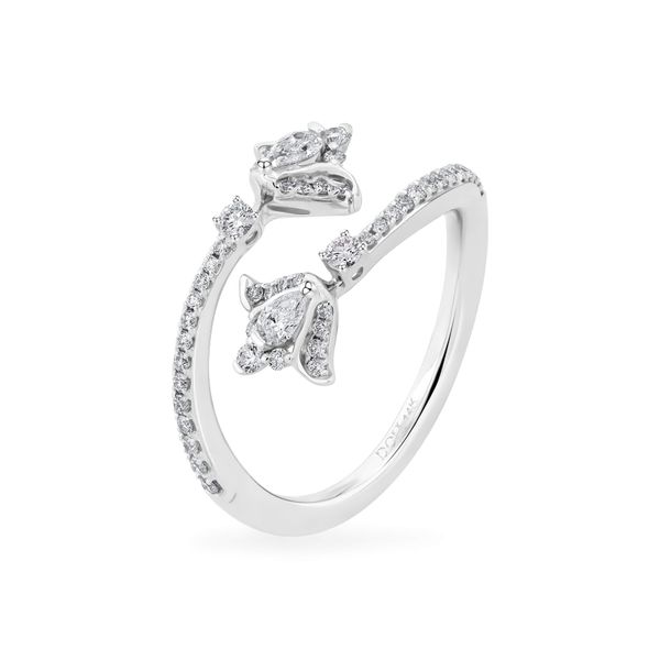 Nhẫn vàng trắng 14K gắn kim cương DOJI AFRR000052F2DA1